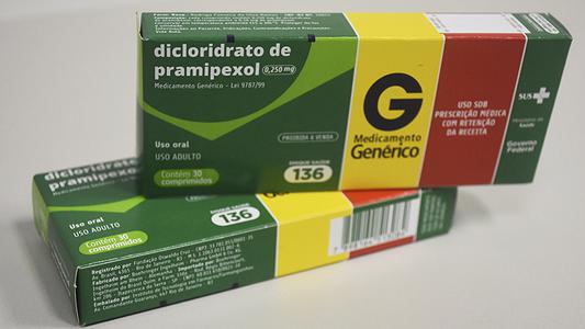 Dicloridrato de pramipexol é usado no controle do Parkinson. Foto: Divulgação/Fiocruz