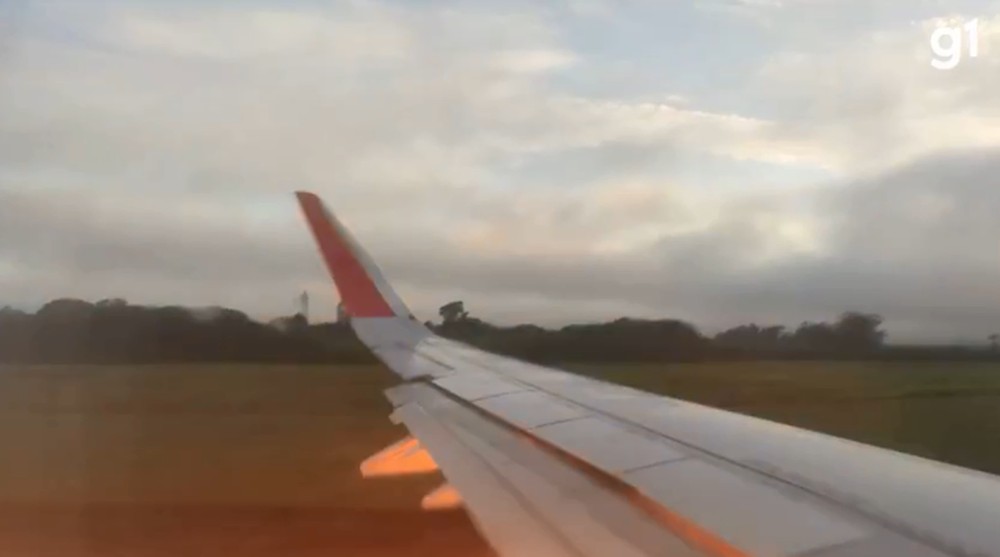 Vídeo mostra pequena explosão em um dos motores da aeronave - Foto: Divulgação
