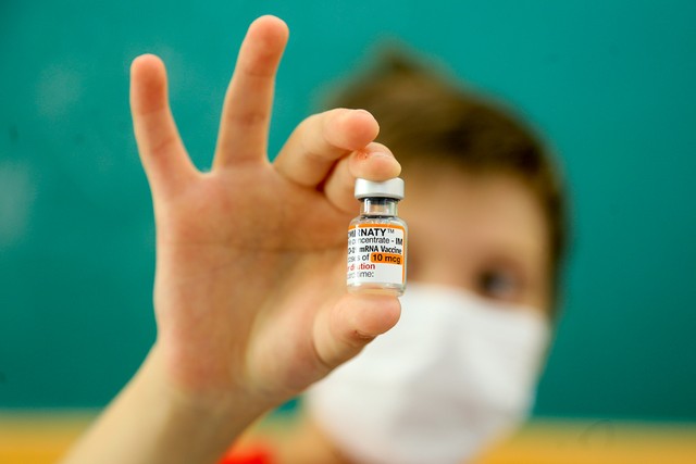 Dose da vacina pediátrica da Pfizer, em Maringá - Foto: Aldemir de Moraes/Prefeitura de Maringá