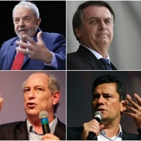 Lula, Bolsonaro, Ciro e Moro Imagem: Ricardo Stuckert, Alice Vergueiro/Estadão Conteúdo, Denis Ferreira Neto/Agência Estado