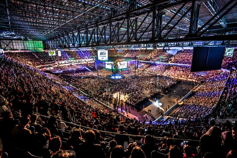 Arena da Baixada durante evento do UFC em Curitiba. Foto: Divulgação/SMCS