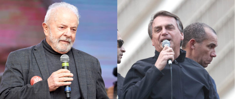 Lula: petista tenta levar vitória no primeiro turno. Bolsonaro (PL): esforço para levar para o 2º turno (Franklin Freitas)