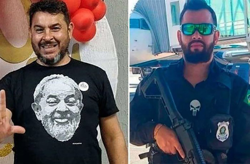 Marcelo Arruda (esq.) foi assassinado pelo bolsonarista Jorge Guaranhos no último dia 9 de julho. Foto: Reprodução/Redes Sociais