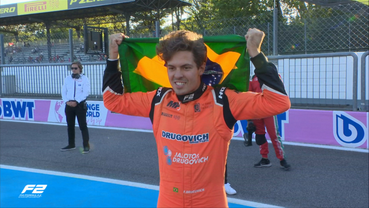 Felipe Drugovich foi campeão da Fórmula 2 na temporada passada Foto: Reprodução/ Twitter