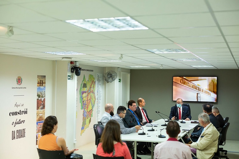Eleição da presidência do Conselho de Ética foi transmitida ao vivo pelo YouTube da CMC. (Foto: Rodrigo Fonseca/CMC)