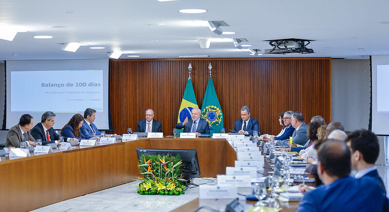 Reunião do presidente Luiz Inácio Lula da Silva (PT) com ministros, no Palácio do Planalto RICARDO STUCKERT/PRESIDÊNCIA DA REPÚBLICA - 14.03.2023