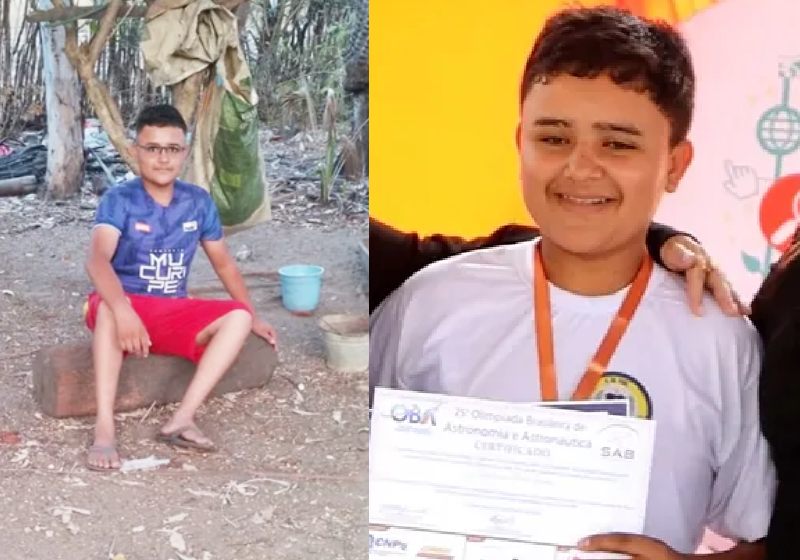 O estudante brasileiro prodígio, Valdomiro Brito, de 14 anos, morador do Maranhão, foi incluído no grupo dos sete jovens talentos do 