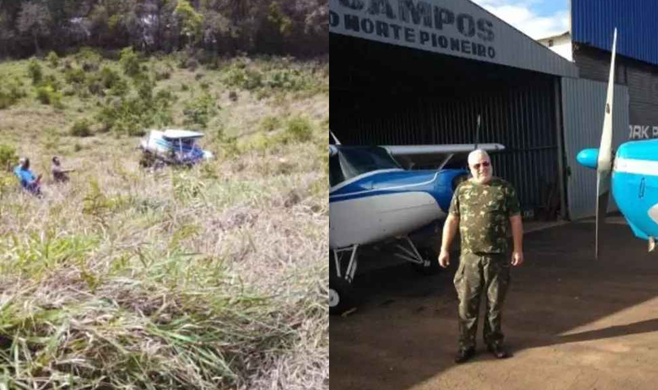 Avião desaparecido é encontrado caído em Cerro Azul | © Reprodução Canal 4