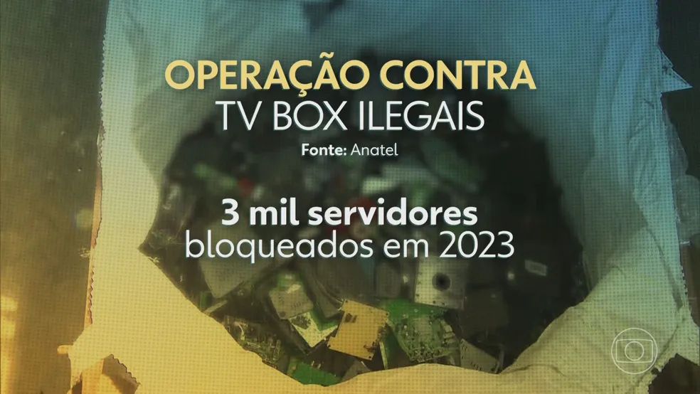 Operação contra TV Box ilegais: 3 mil servidores bloqueados em 2023 - Foto: Reprodução/TV Globo