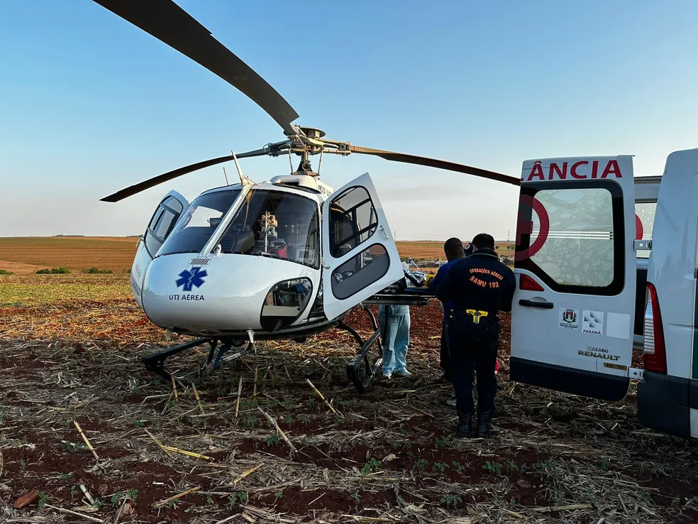 Criança foi resgatada de helicóptero pelo Samu - Foto: Reprodução/Samu