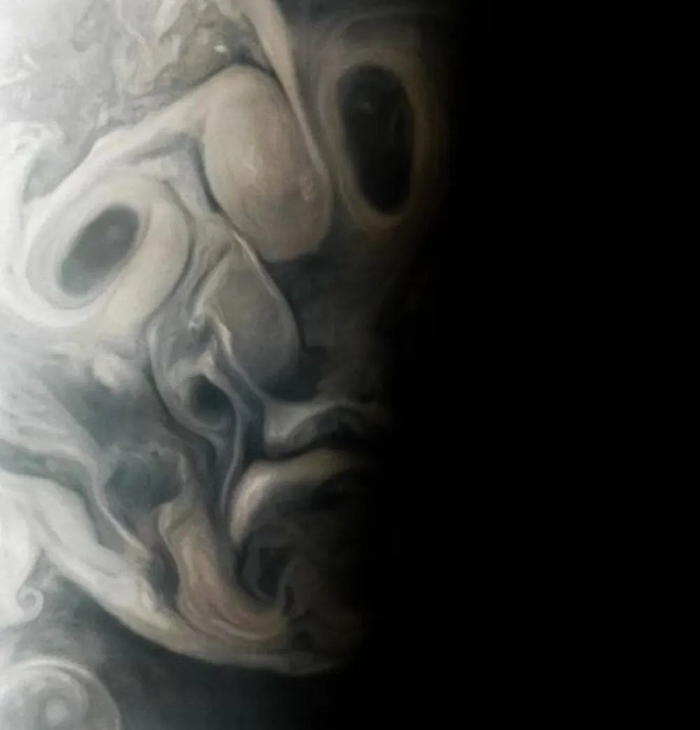 Imagem de Júpiter divulgada pela Nasa, que lembra obras de Picasso - Foto: NASA/JPL-Caltech/SwRI/MSSS?