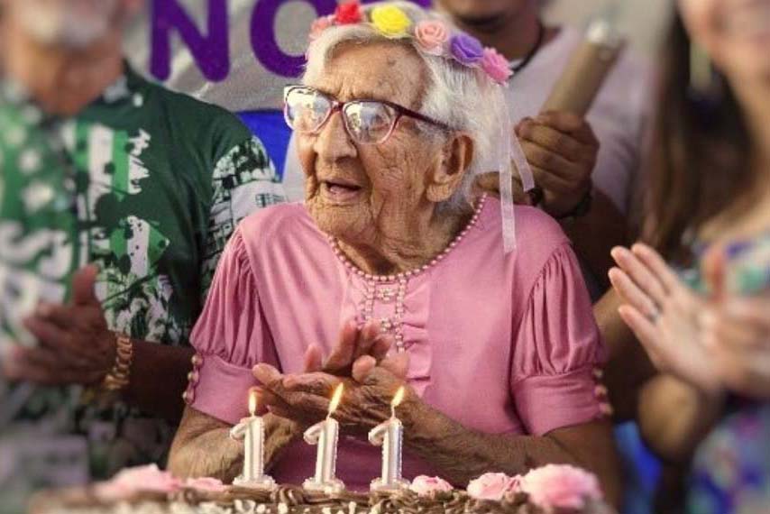 Maria Antonia Vaz, 111 anos. Foto: Vó Antonia/Arquivo pessoal